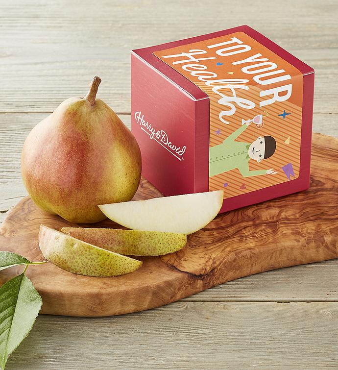 &#34;To Your Health&#34; Single Pear Gift